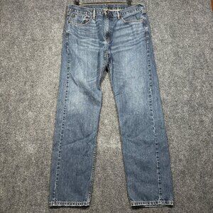 Levis 505 Jeans Mens 36 Regular Fit Cotton Straight Leg Pockets Logo